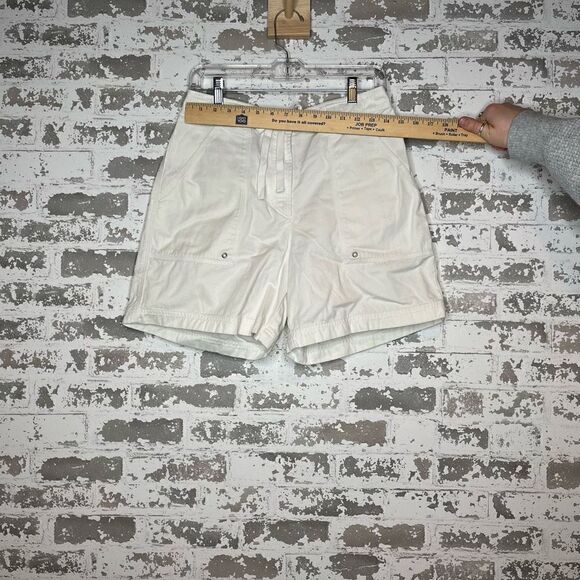 Lauren Ralph Lauren | women green label white cargo cotton shorts bermuda - Picture 6 of 13